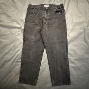 Vintage 90s Armani Exchange Jeans Mens 38 Loose Black Washed Made in USA Denim